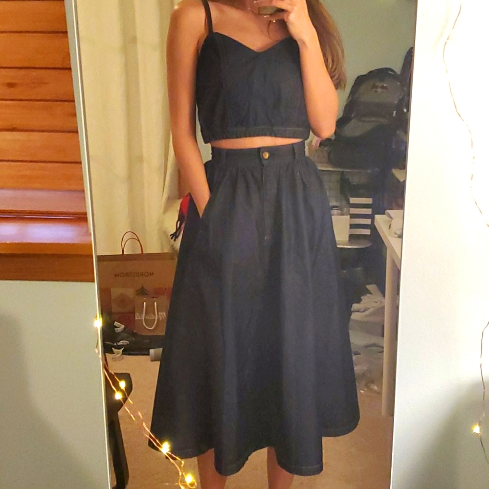 Moussy denim skirt (skirt only)